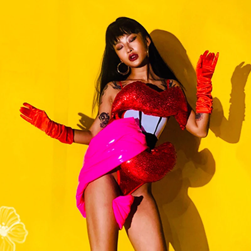 Clubwear przedstawienie taneczne kostium sceniczny dla kobiet kreatywny festiwal kreskówka Rave strój nocny Gogo Dancewear VDB3971