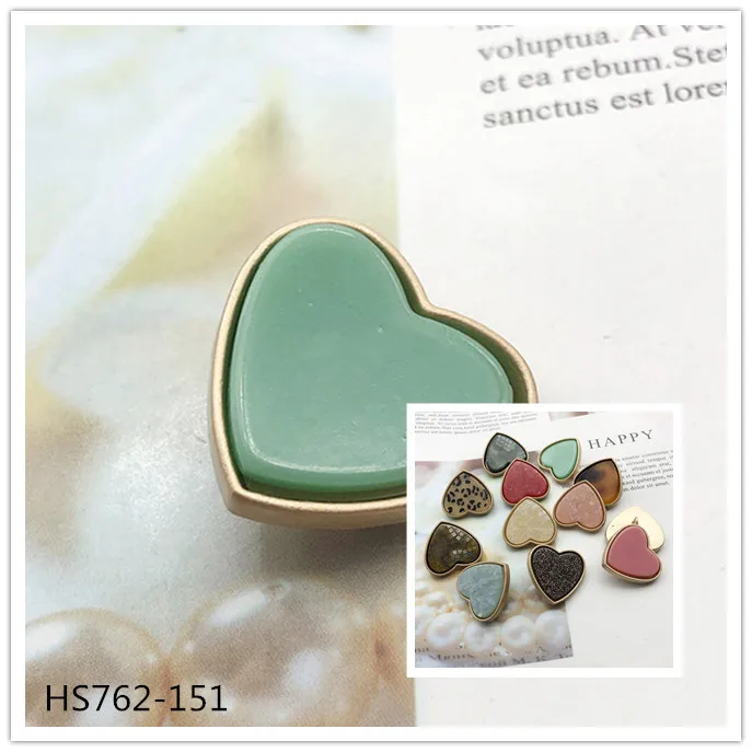 2Pcs／Lot 25mm Oil Metal Buttons  Love Coat Cashmere Sweater Decoration Materials Diy Clothes Accessories HS201010-10