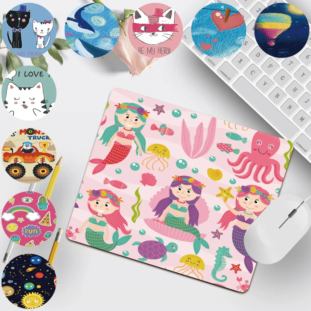 

Mouse Mat Waterproof Home Office Computer Small 25x21cm Gaming Mousepad Cute Cartoon Pattern Series Portable Mouse Pad