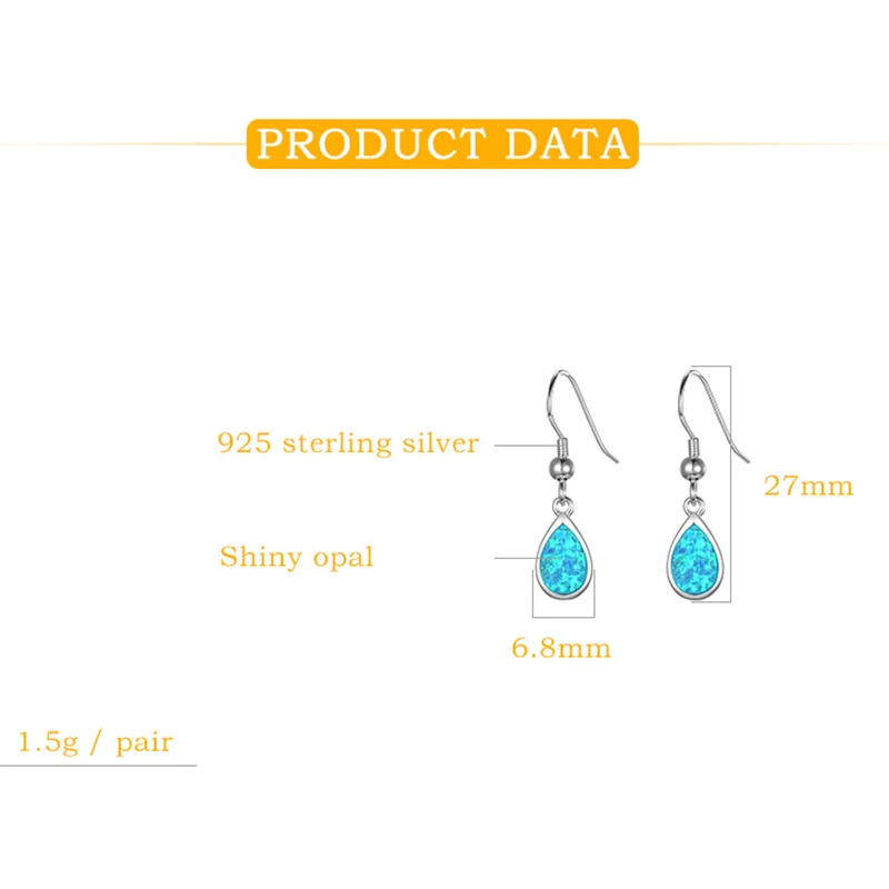 925 Sterling Silver Opal Natural Stone Earrings Women Korean Long Silver 925 Earrings Fashion 2020 Drop Wedding Jewelry