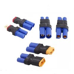 2PCS EC5 Male Female to EC3 XT60 Deans T Plug Male Female No Wire Connector Plug Adapter for RC FPV Vehicle  Lipo Battery Esc