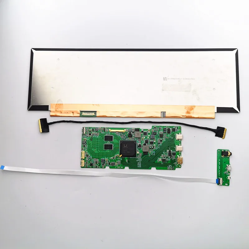 Módulo de exibição lcd rotativo 4k, hdmi 3840*1100, tipo c para raspberry pi, computador, temperatura, display de memória, kits para carros diy