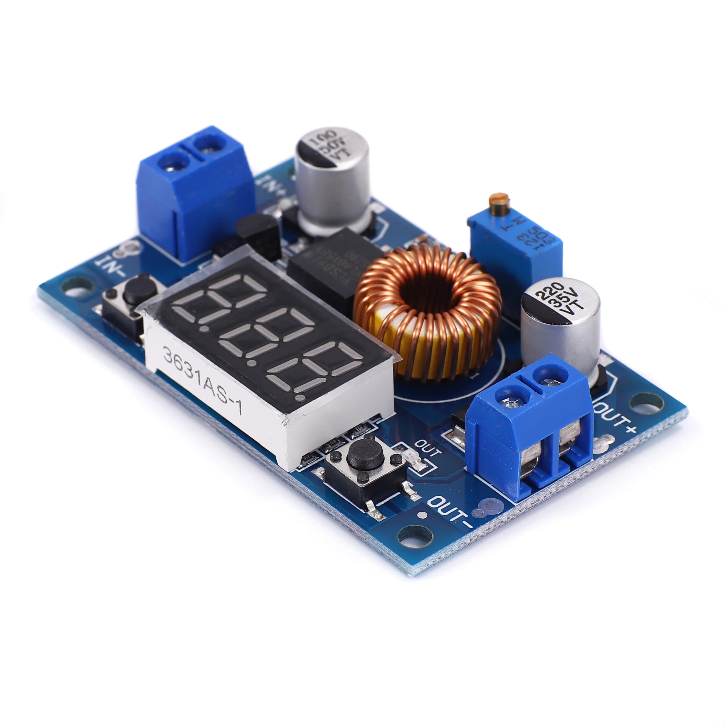 5A 75W XL4015 DC-DC Converter Adjustable Step-Down Module 4.0-38V to 1.25V-36V DIY Adjustable Power Supply