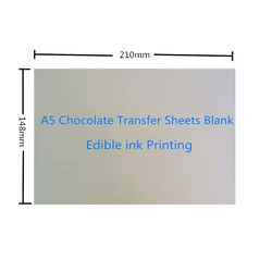 50sheets/lot A5 Size Chocolate Blank Transfer Paper Apply Food Prints Onto Chocolate and Cake Edible Ink Printing Wholesale Mold