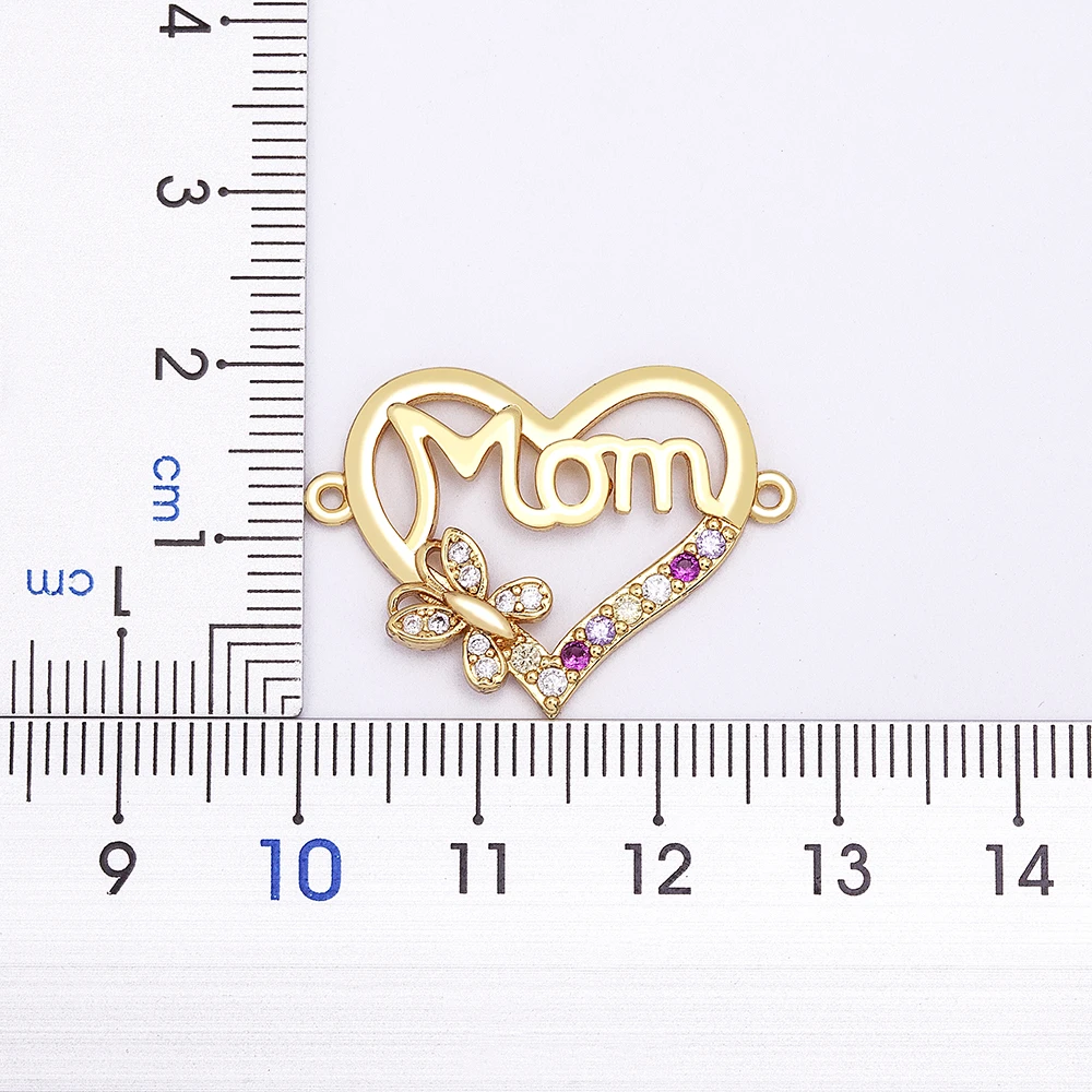 Picture 3: Nidin New Arrival Mom Mama Handmade Rope Bracelets Heart Butterfly Shape  Zircon Luxury Mother‘S Day Jewelry Gift Adjustable