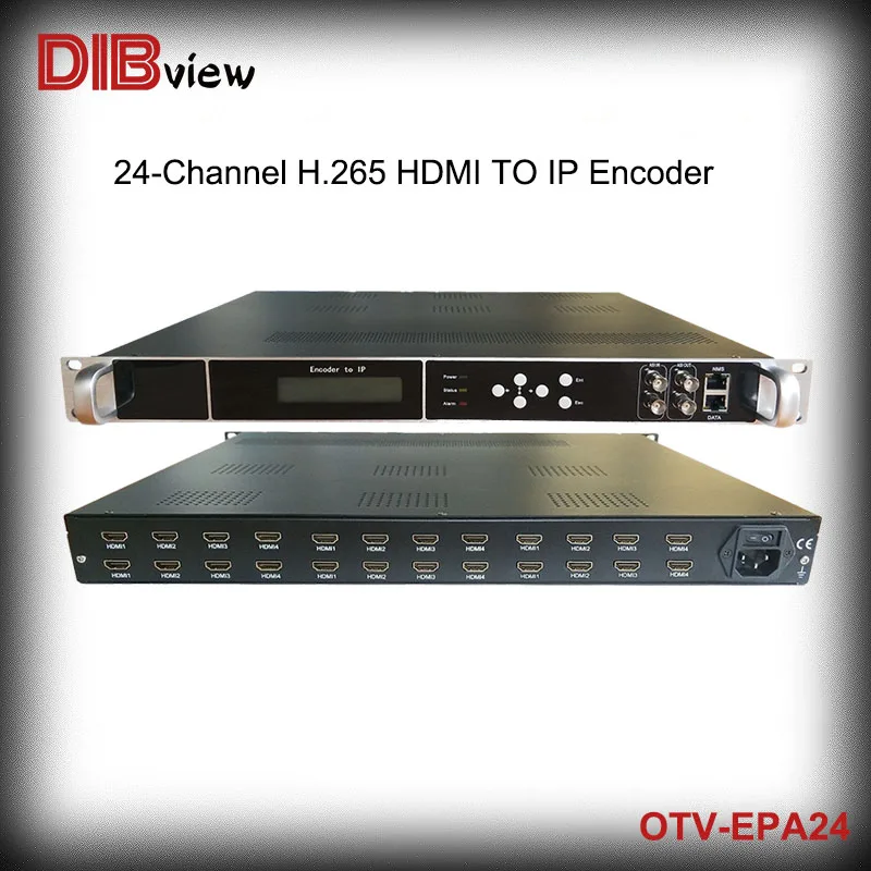 

Dibview OTV-EPA24 24CH H.264 H.265 Video encoder 1080p@60fps with 4MPTS output for digital tv headend