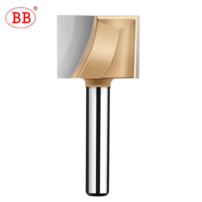 BB Router Bit Cleaning Bottom Straight Flute Engraving Groove Slot End Milling Cutter 1/4 1/2 6 8 Shank Wood Acrylic CNC Tools