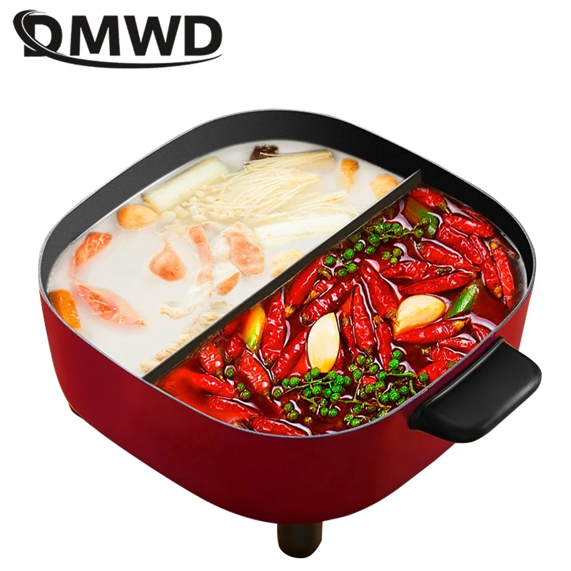 DMWD 5L wielofunkcyjny dom kuchenka elektryczna patelnie Hotpot naleśnikarka krepa grill patelnia non-stick 1500W 220V