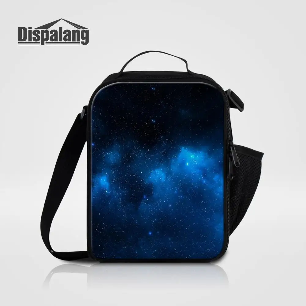 

Men Thermal Insulated Lunch Cooler Bag Universe Space Boys Picnic Food Lunch Box Custom Image Logo Lunch Sack For Students