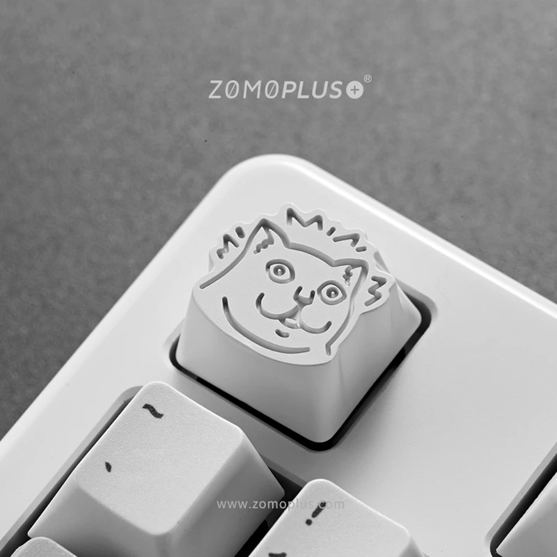 Key cap mechanical keyboard keycap personality design,Strange keycap Increase La,Mur cat aluminum alloy keycaps Cherry MX axis