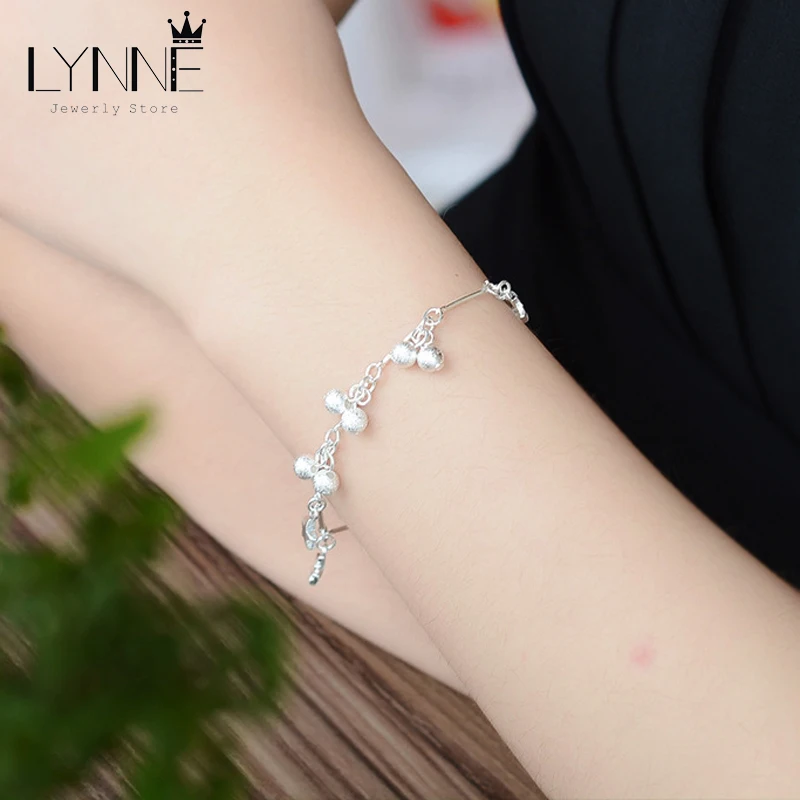 New Fashion Exquisite Small Bead Star Pendant Bracelets 925 Sterling Silver Summer Charm Bracelet Women Jewelry Hand Chain Gift