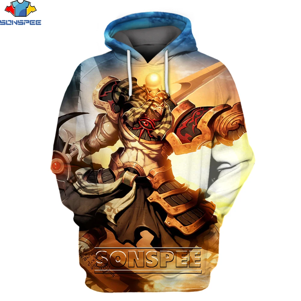 SONSPEE Ancient Egypt Mythology Pharaoh Anubis Hoodie 3D Printing Men Women Anubis Mystery Harajuku Oversize Hooded Pullover