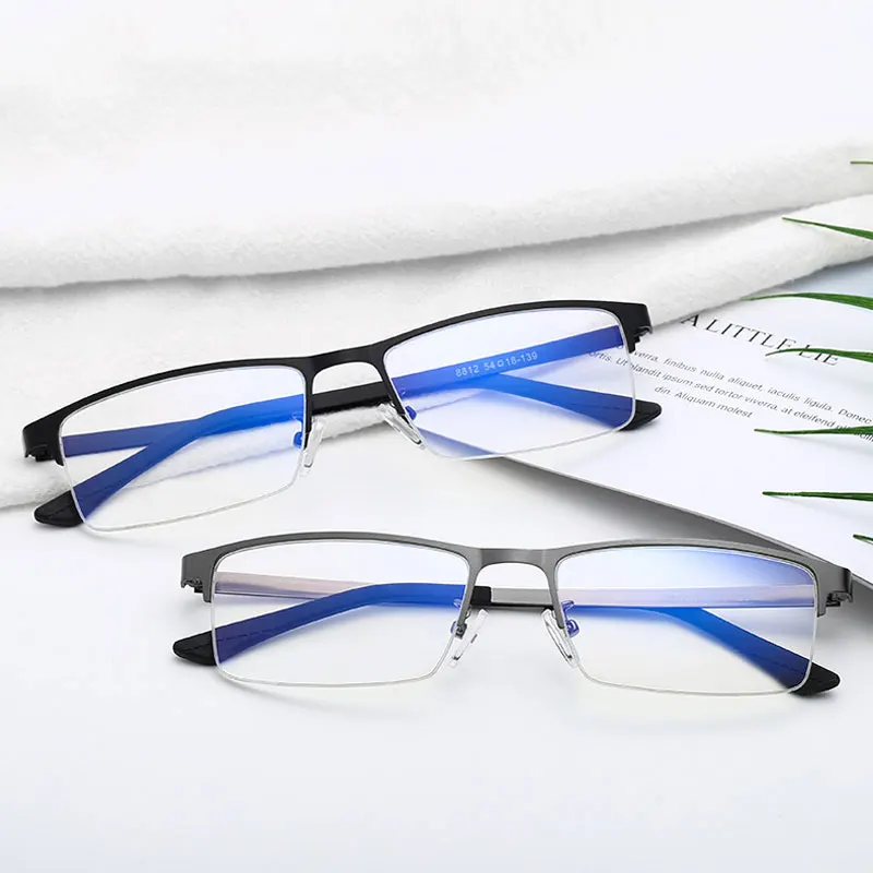 Half Rimless Eyeglasses Frame Optical Prescription Glasses with Medical Recipe for Men and Women Eyewear 88121