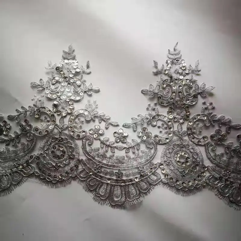 1Yard oro argento cordoncino tessuto fiore Venise venezia maglia pizzo Applique cucito artigianale per abiti da sposa sposa 20cm