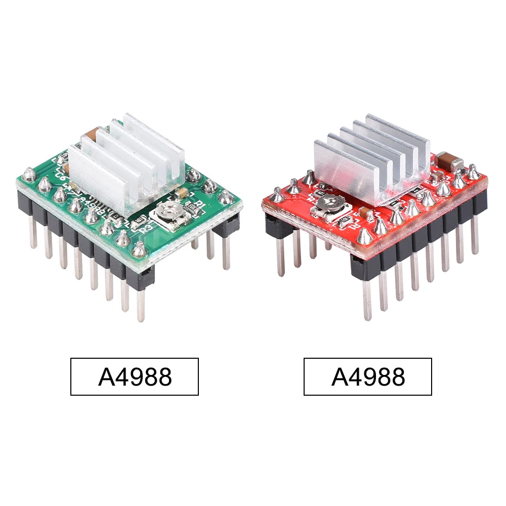 5PCS A4988 Stepper Motor Driver Module with Heatsink + Heat Sink 3D Printer Parts For SKR V1.3 1.4 GTR V1.0 MKS GEN V1.4 board