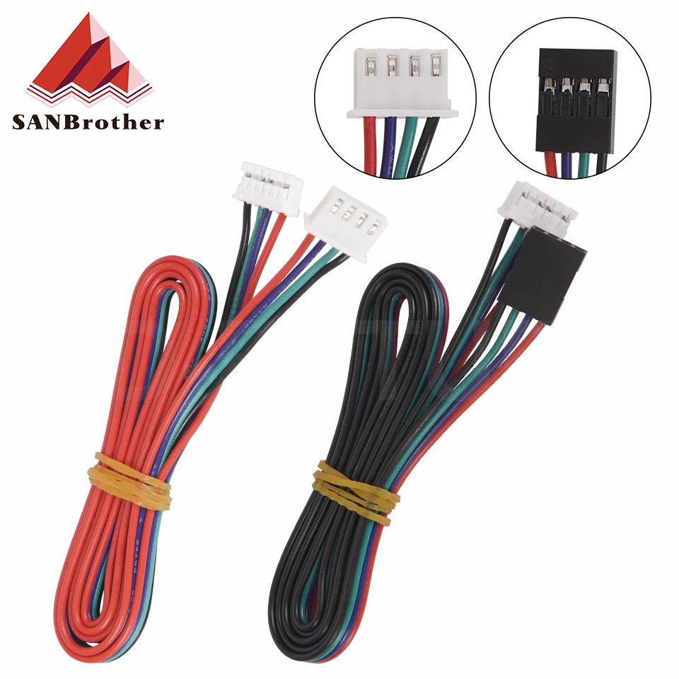 50cm/100cm/150cm Stepper Motor cables/wire XH2.54 4pin DuPont connector extension to 6pin White Terminal line 3D Printer Parts