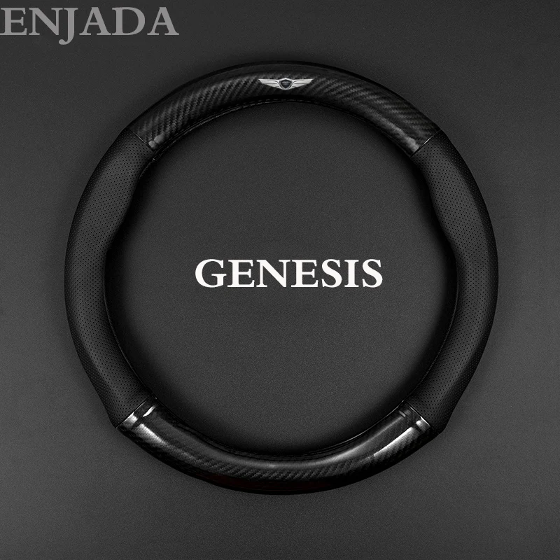 Dedicated Car steering wheel cover WIth Car logo For Hyundai Genesis G80 GV80 G70 L110 BH GH 2019 2020 2021 Auto Accessories