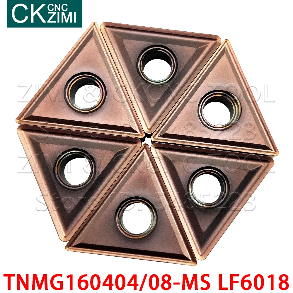 LF6018 TNMG160404-MS LF6018 카바이드 인서트 외부 선반 도구 CNC 금속 선반 도구 TNMG 스테인레스 스틸