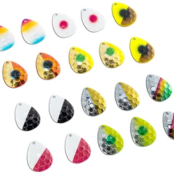 20pcs Colorado Blade Fishing Spinner Blades Kit Hammered Lure Making Supplies Inline Spinnerbait Walleye Rig Bass Trout