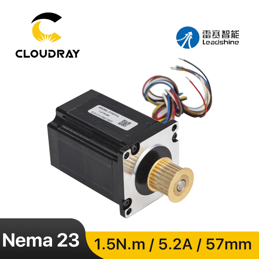 Silnik krokowy Leadshine Nema23 57mm 3-fazowy 150Ncm 5A Silnik krokowy z przekładnią (573S15-L) 6-odprowadzeniowy do drukarki 3D CNC XYZ