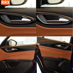 For Alfa Romeo Giulia Stelvio 2017-2019 Real Carbon Fiber Stickers Door handle switch panel Car Accessories Interior decorative