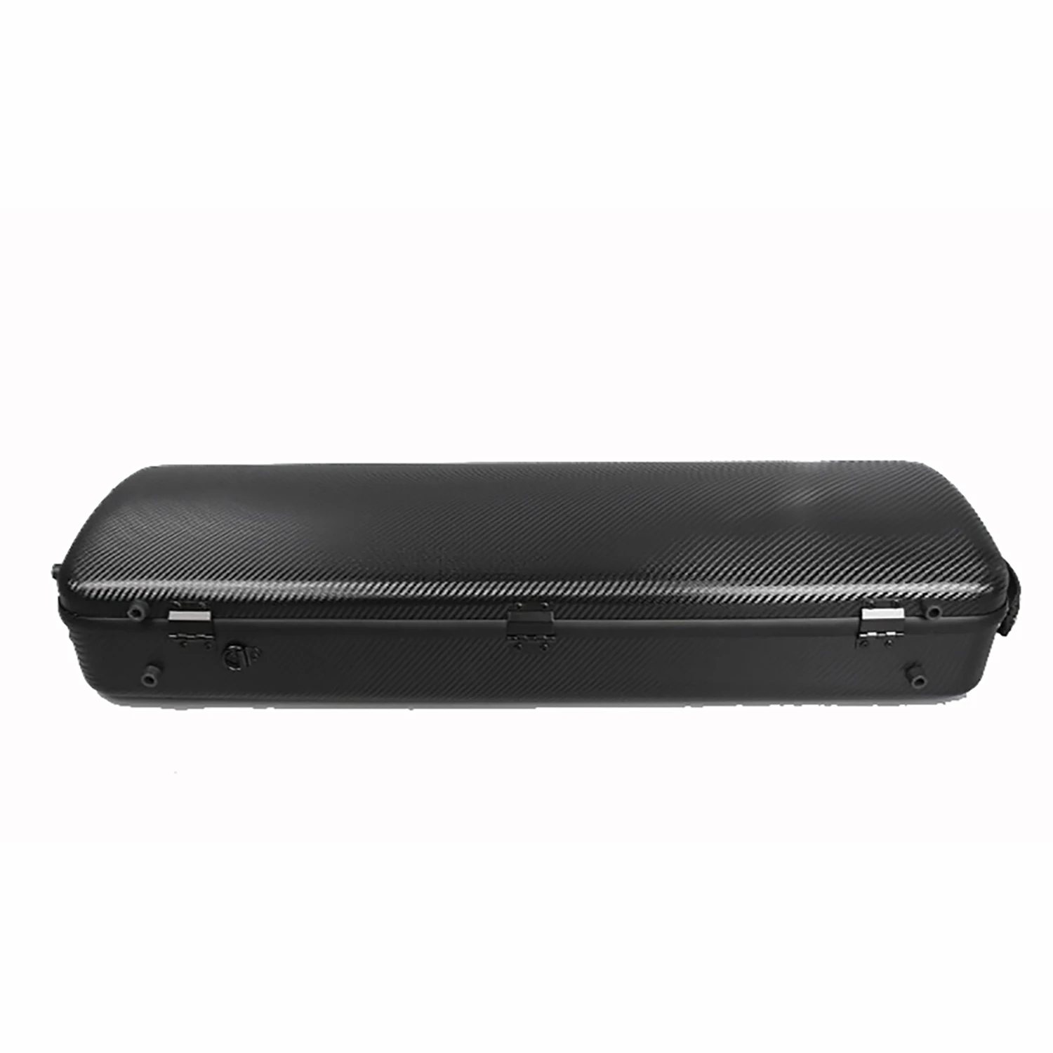 Carbon Fiber Violin Case, High Grade, Black Square Box, Strong Lock with Small Bag, 4/4