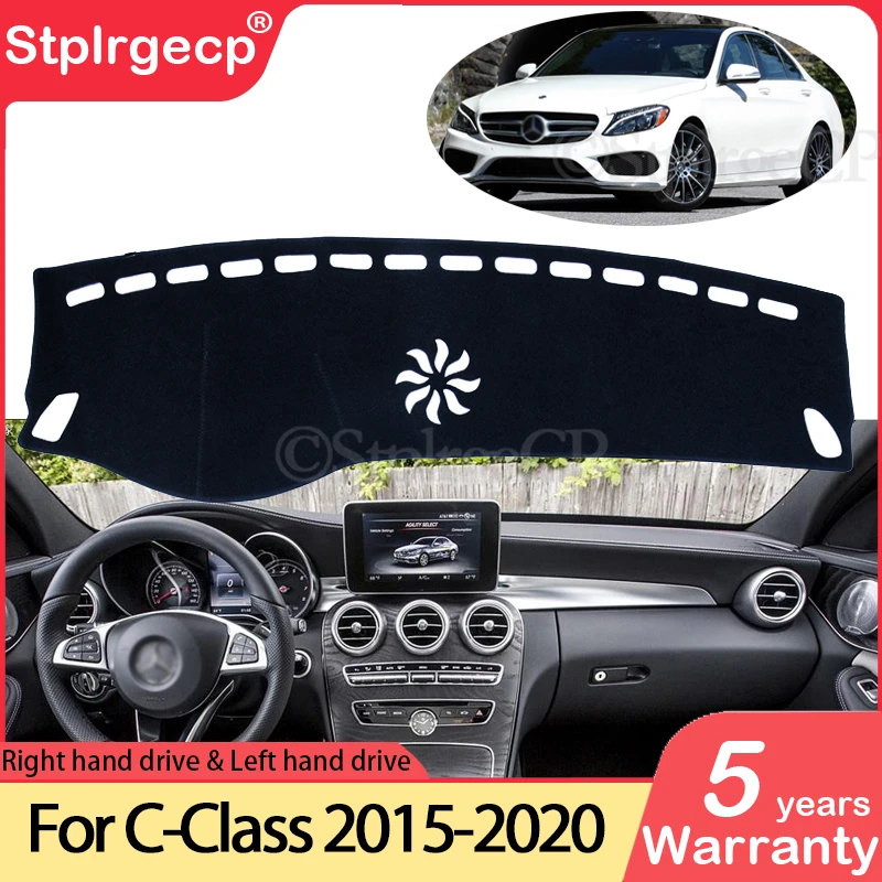 for Mercedes Benz C-Class W205 Anti-Slip Mat Dashboard Pad Sunshade Dashmat Carpet Accessories C-Klasse C180 C200 C220 C250 C300