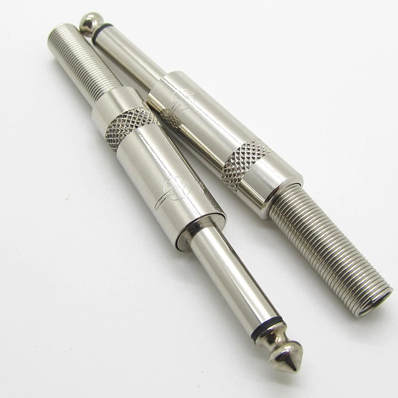 10pcs High quality sophomore core 6.35mm microphone 6.5 TRS audio plug mono microphone amplifier mixer