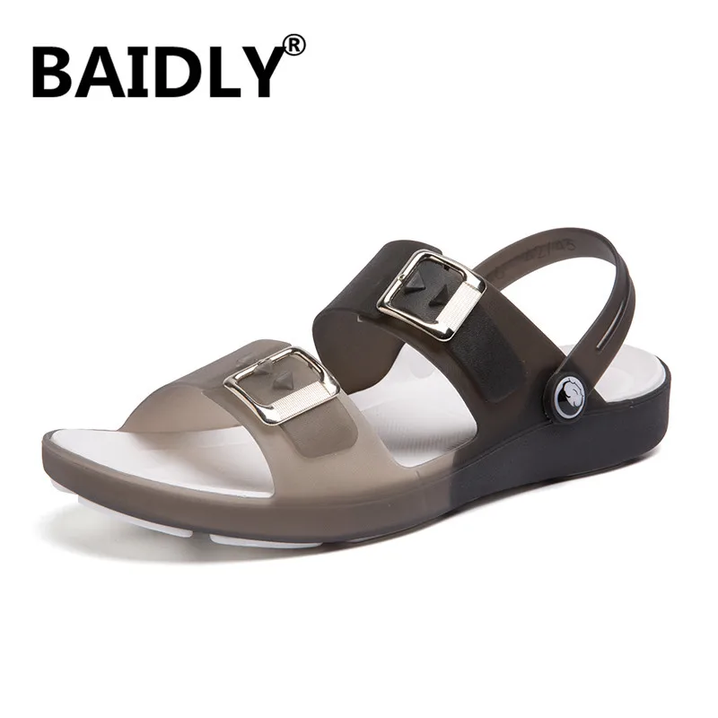 Sandali da uomo scarpe da foro estive in PVC pantofole Casual moda traspirante pantofole da spiaggia da giardino Schoenen Mannen