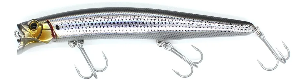 AOCLU Jerkbait Schwimmende Wobbler 13 cm 21 g Harter Köder Minnow Popper Angelköder mit Magnet zum Weitwurfen Seebarsch 4 # Haken – Detail 12