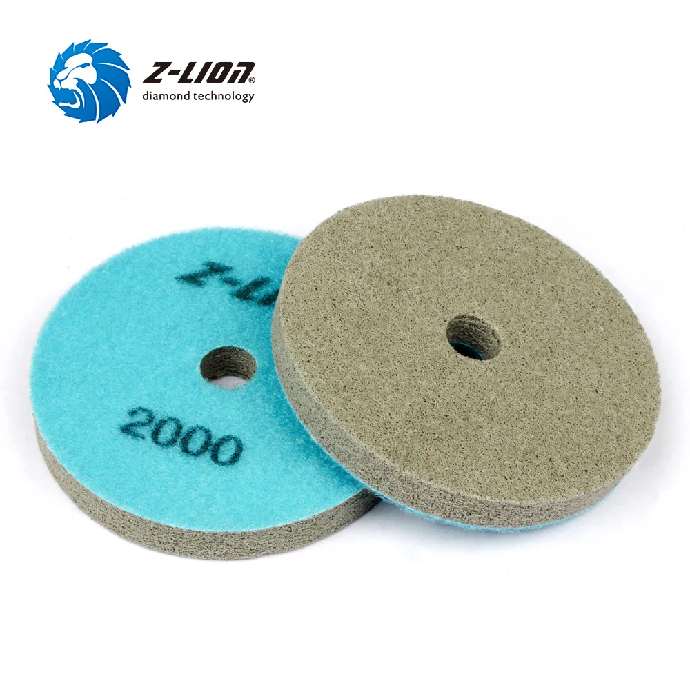 Z-LION 2pcs Diamond Polishing Sponge Marble Granite Concrete Floor Polishing Grinding 4\