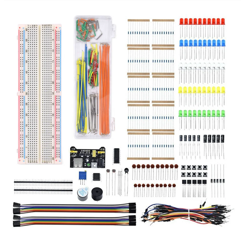 Electronics Component for arduino Kit With 830 Tie-points Breadboard Cable Resistor Capacitor LED Potentiometer