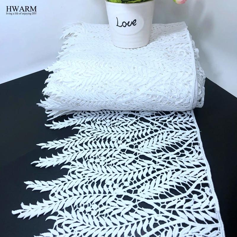 5yard 23cm wedding New high-end leaf water soluble lace fabric ribbon DIY sexy hollow milk silk wrap arm skirt bottom decorative