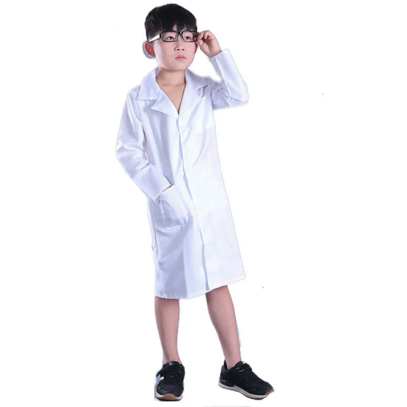 Children cosplay science white lab clothes experimental protection special class uniform cosplay doctor costume for children