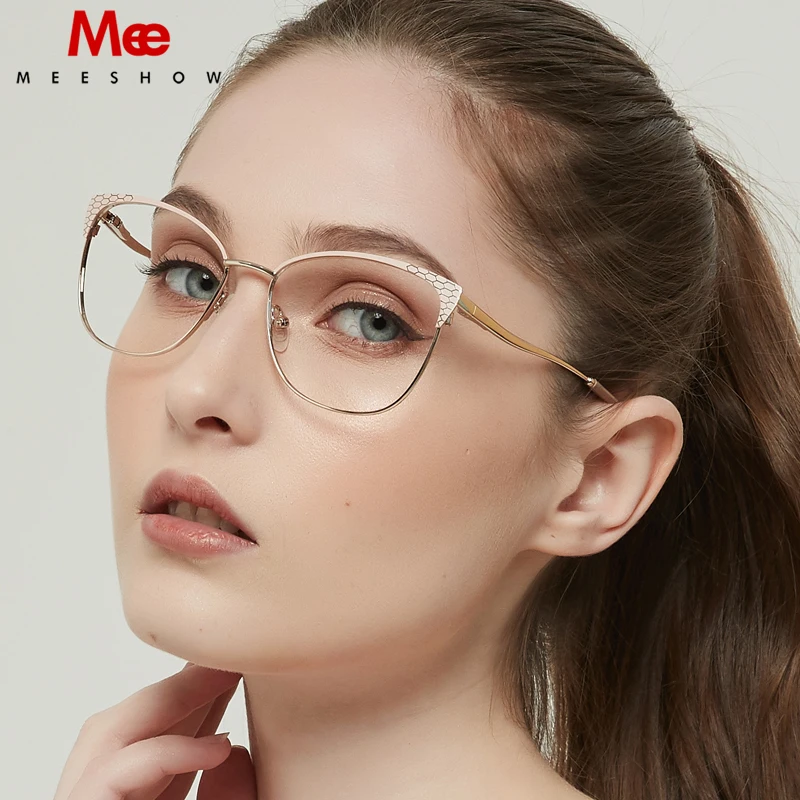 

Meeshow Women's glasses frame Ladies stylish Eyeglasses cat eye Myopia Prescription glasses Fashion prescription glasses 6930