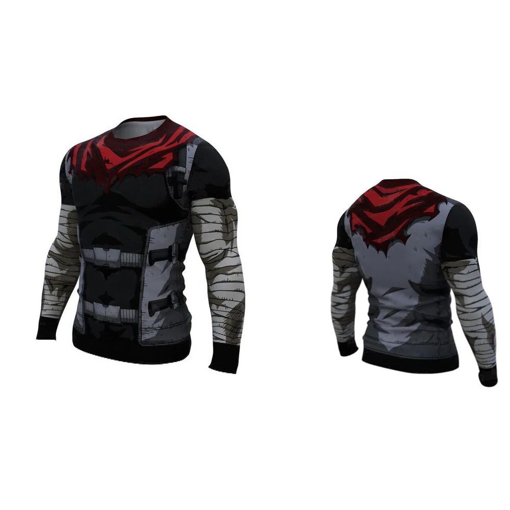 Gym Sport Shirt Body Shaper Slimming Waist Trainer Men Tank Top Anime Quick Dry Shapewear Running Compression Tshirt