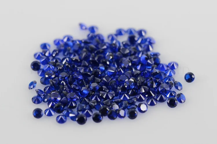 5A Synthetischer Spinell Grün-Blauer Stein Mehrfarbig 2,0~12mm Größe Runder Brillantschliff Für Schmuck – Detail 5