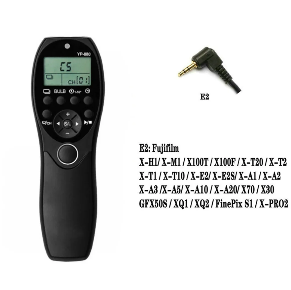 YP-880 Wired Shutter Release Timer Remote Control LCD Display for Canon Sony Nikon etc.