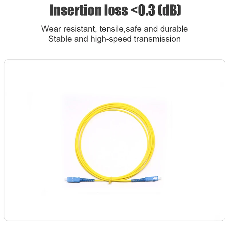 Optic Fiber Jumper Patch Cord SC/UPC-SC/UPC SM Single fiber 3M