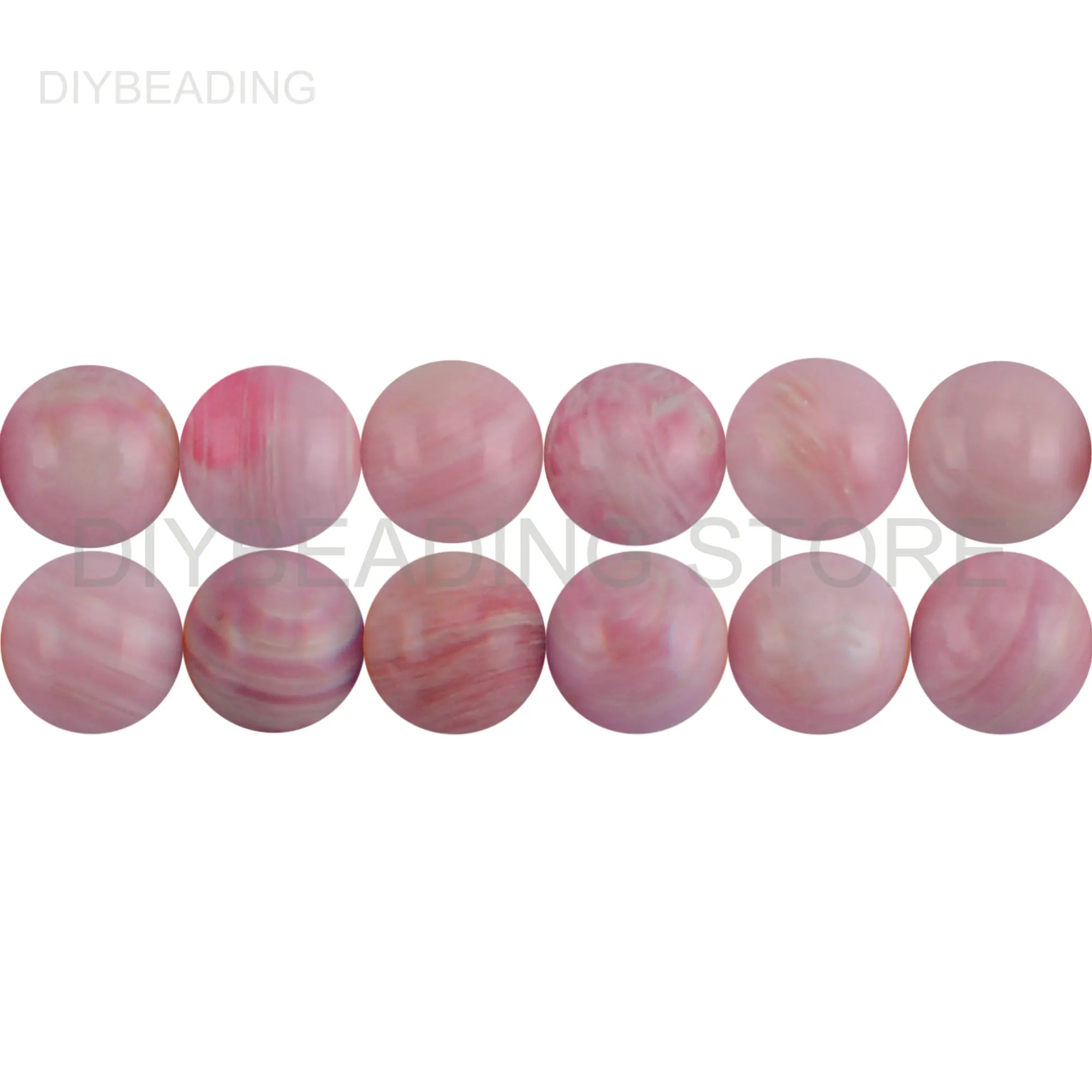 Shell Jewelry Making Beads Online Supply Natural Pink Shell Semi Precious Stone Smooth Round 6 8 10mm Spacer Bead Sold by Strand