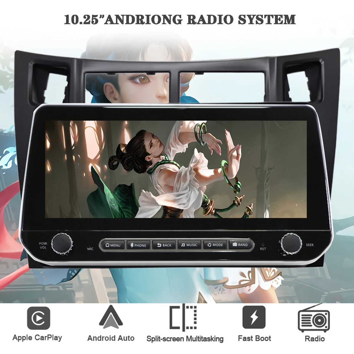 Android 13 8GB Ram For Toyota Yaris 2005-2012 Car DVD Radio Multimedia GPS Navigation DSP Carplay Stereo cassette