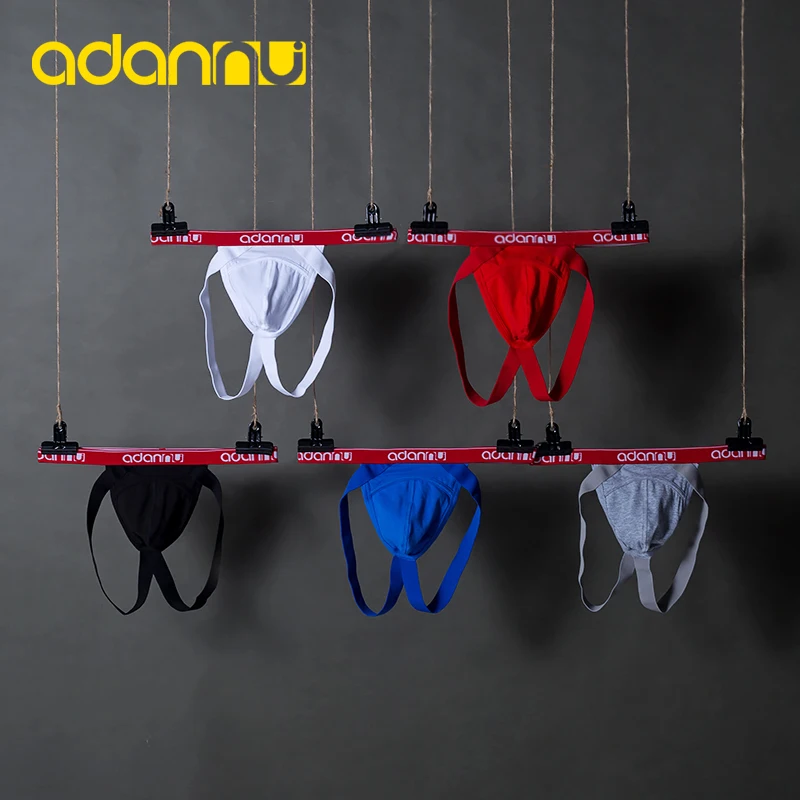 New ADANNU Sexy Men Jockstrap Men Underwear Cotton Male Panties Men Thong G-String Cueca Breathable Penis Pouch Gay Underwear