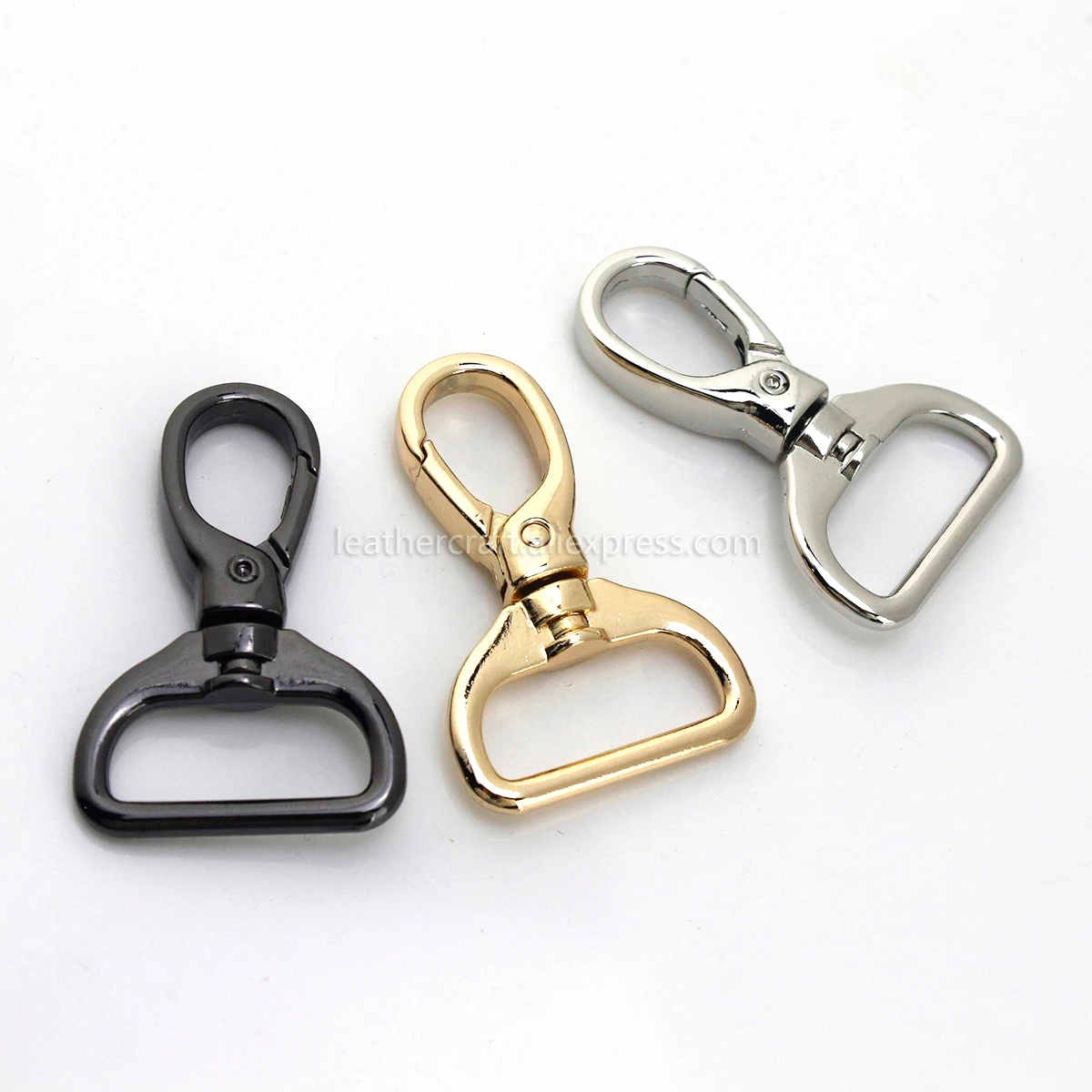 1pcs Metal 4 Sizes Snap Hook Trigger Lobster Clasps Clips Flat Bottom Spring Gate Leather Craft Pet Leash Bag Strap Belt Webbing