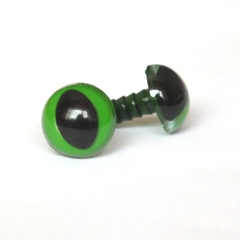 12 mm Sicherheitsaugen/Kunststoff-Katzenpuppenaugen mit Unterlegscheibe, handgefertigtes Zubehör für die Herstellung von Bärenpuppen, Tierpuppen – Detail 4