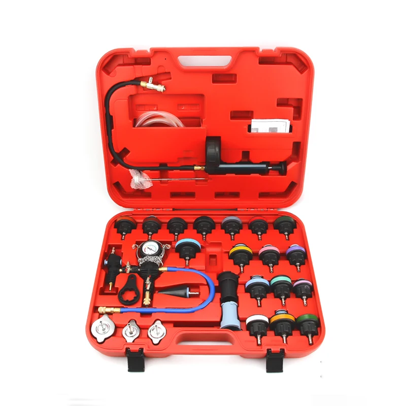 Automóvel Tanque de Água Ferramenta de Detecção de Vazamento de Pressão Refrigerante Detector de Vazamento de Substituição Manômetro Pressão Substituição 28 Pcs