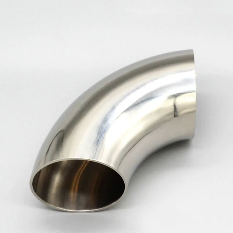 102mm/104mm/108mm/159mm/168mm/204mm/219mm/254mm/273mm/325mm OD Butt Weld Elbow 90 Degree SUS 304 Stainless Sanitary Pipe Fitting