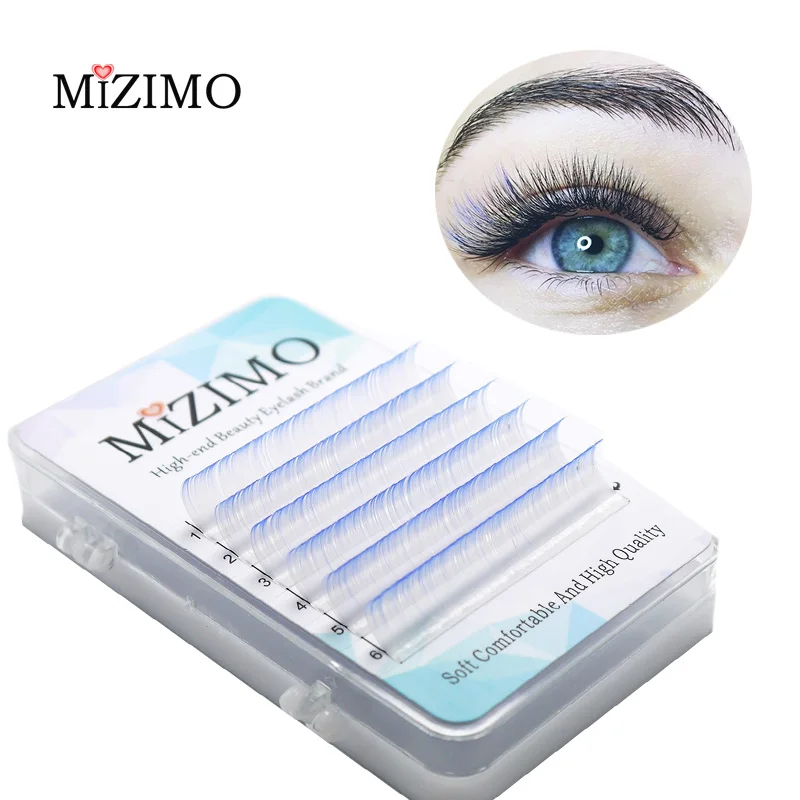 Mizimo new color grafting eyelash 0.07/0.1 8-15mm red blue green white personalized eyelash extension