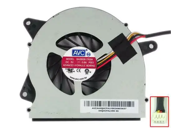 

AVC BASB0817R5M P001 44QUCFALV00 DC 5V 0.6A 4-Wire Server Cooling Fan