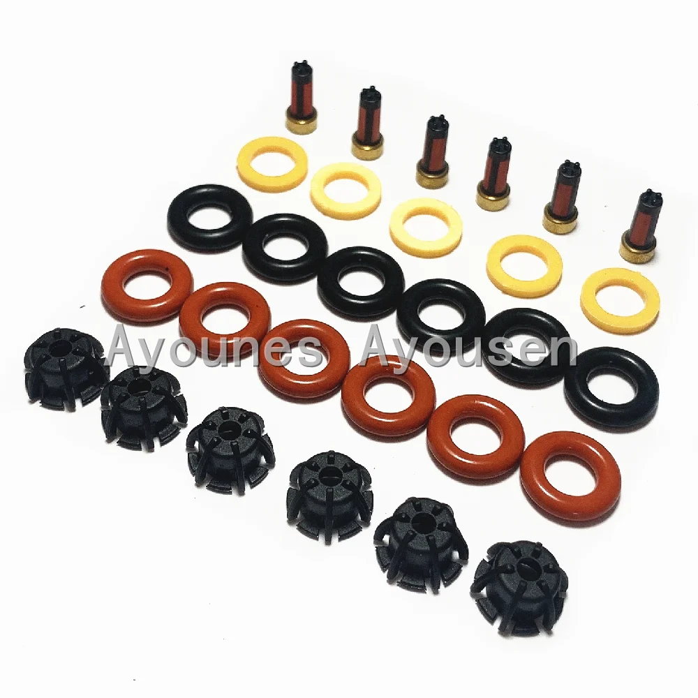 6sets Fuel Injector Repair Kit 0280150440 13641703819 For BMW E60 E39 520i 523i 525i 528i E36 328i  E36 car replacement AY-RK004