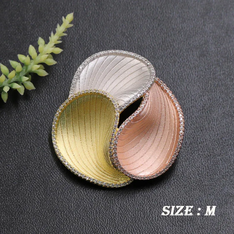 Vanifin Fashion Jewelry Abstract Geometry Circle Brooch Pin for Girls Woman Banquet Daily Micro Paved Zircon Popular Gifts